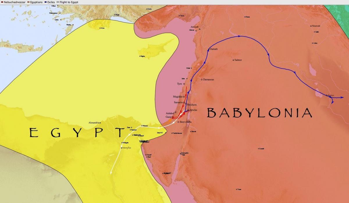 Mapa de babilònia, egipte