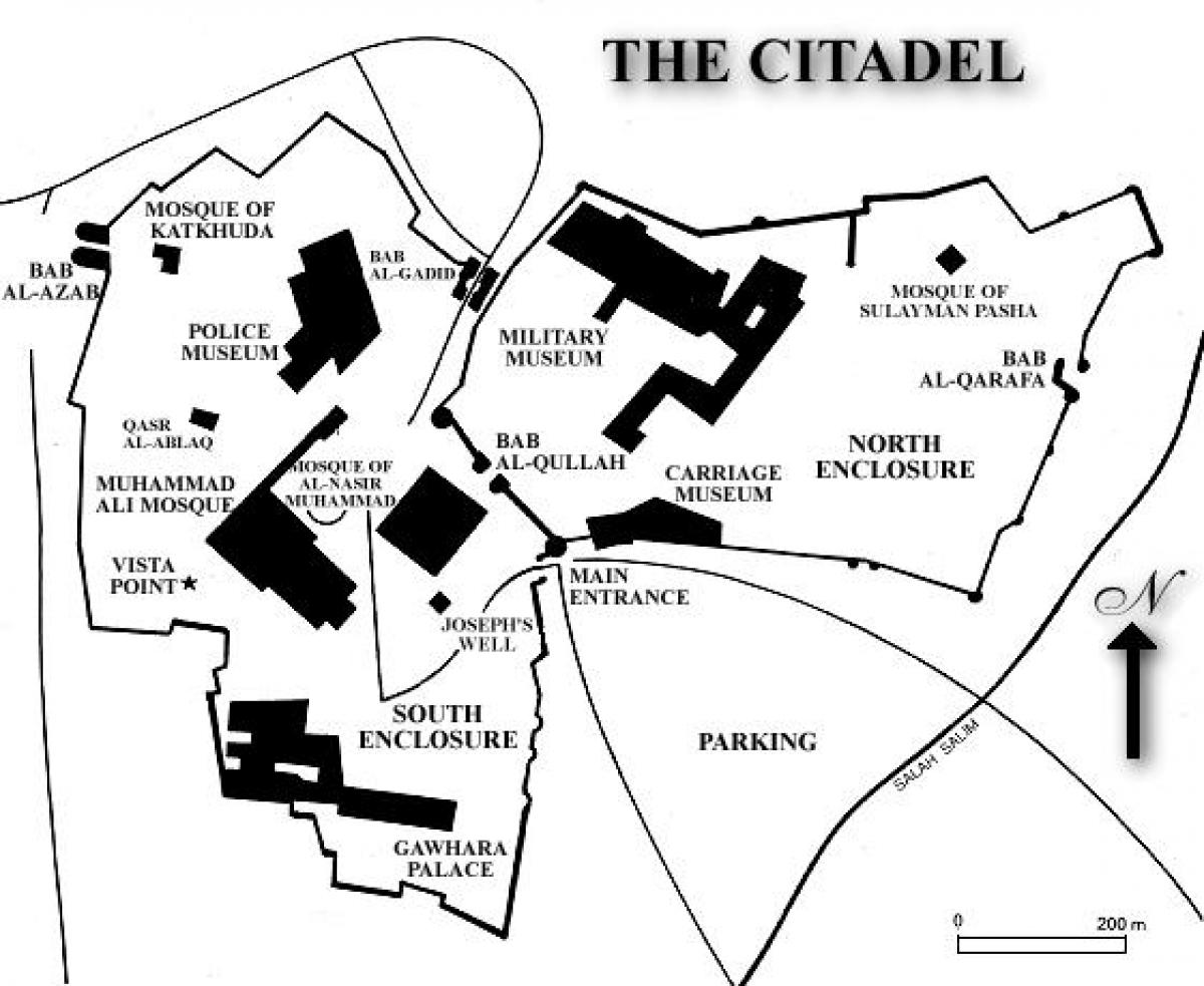 Mapa de la ciutadella del caire