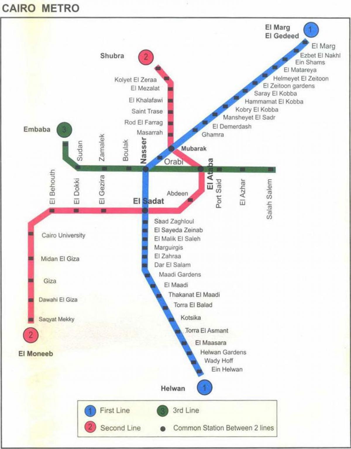 el caire metro mapa
