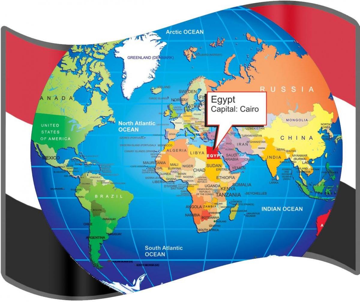 el caire ubicació en el mapa del món