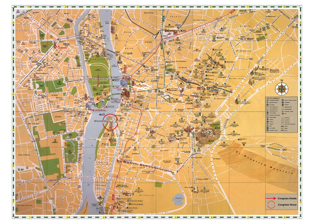 el caire de les atraccions turístiques mapa