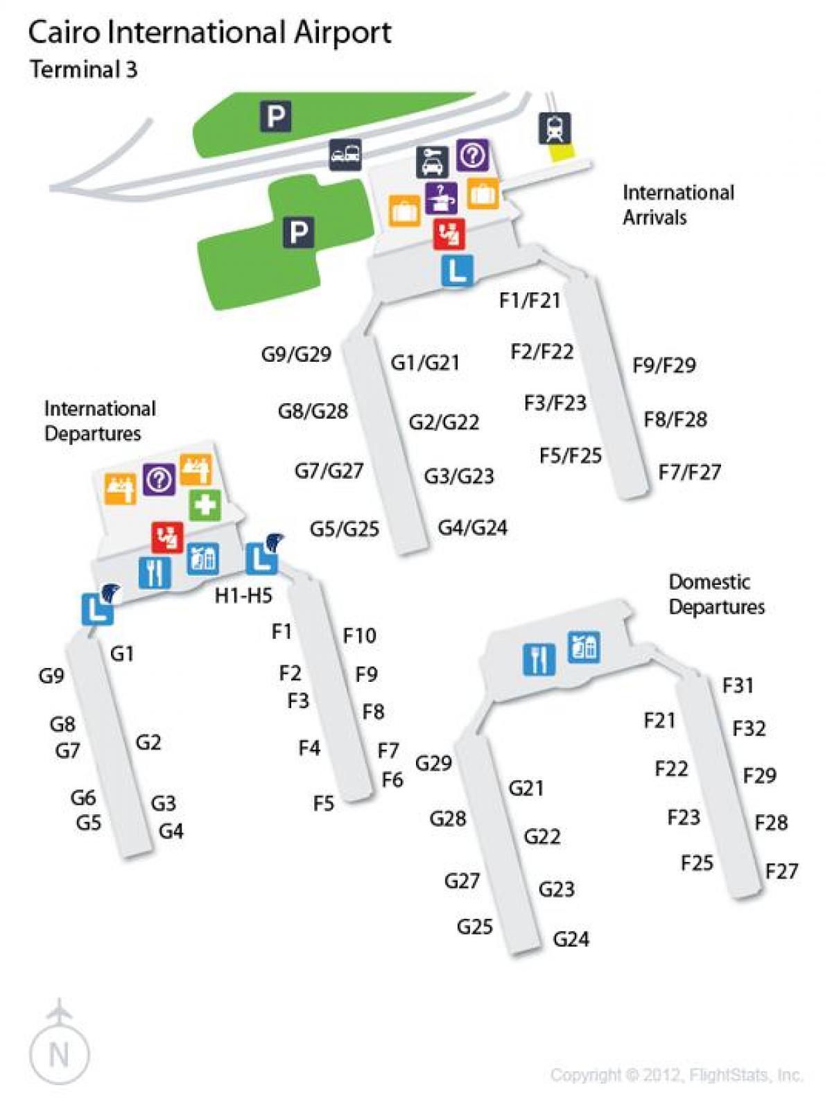 Mapa de caire terminal de l'aeroport