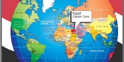 El caire ubicació en el mapa del món